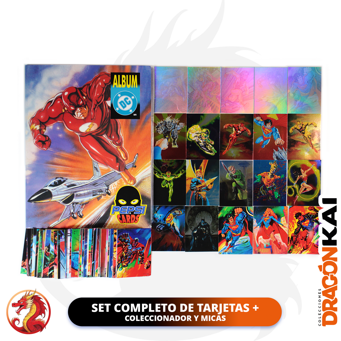 Pepsi Cards DC (Re.)  | Set completo de tarjetas + coleccionador y micas