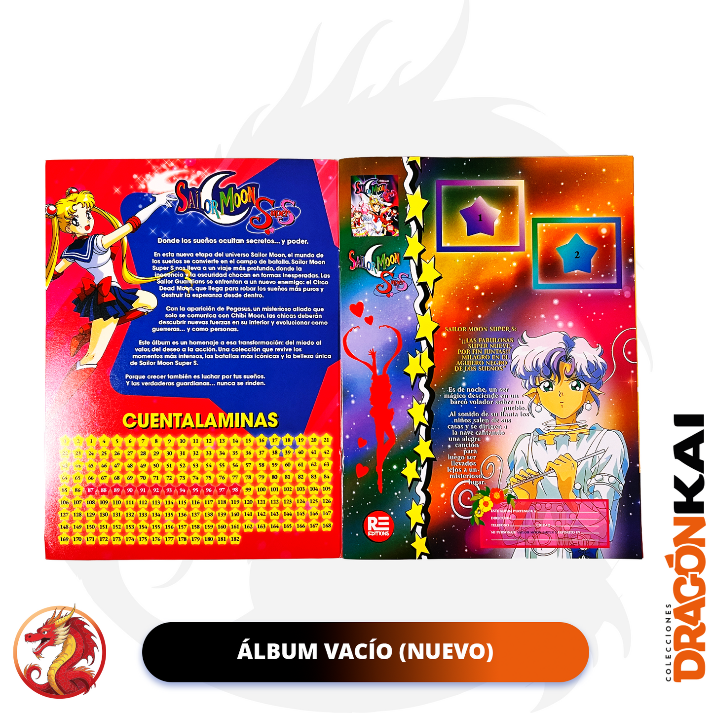 Álbum Sailor Moon Super S (Re. Salo) + Set completo a pegar
