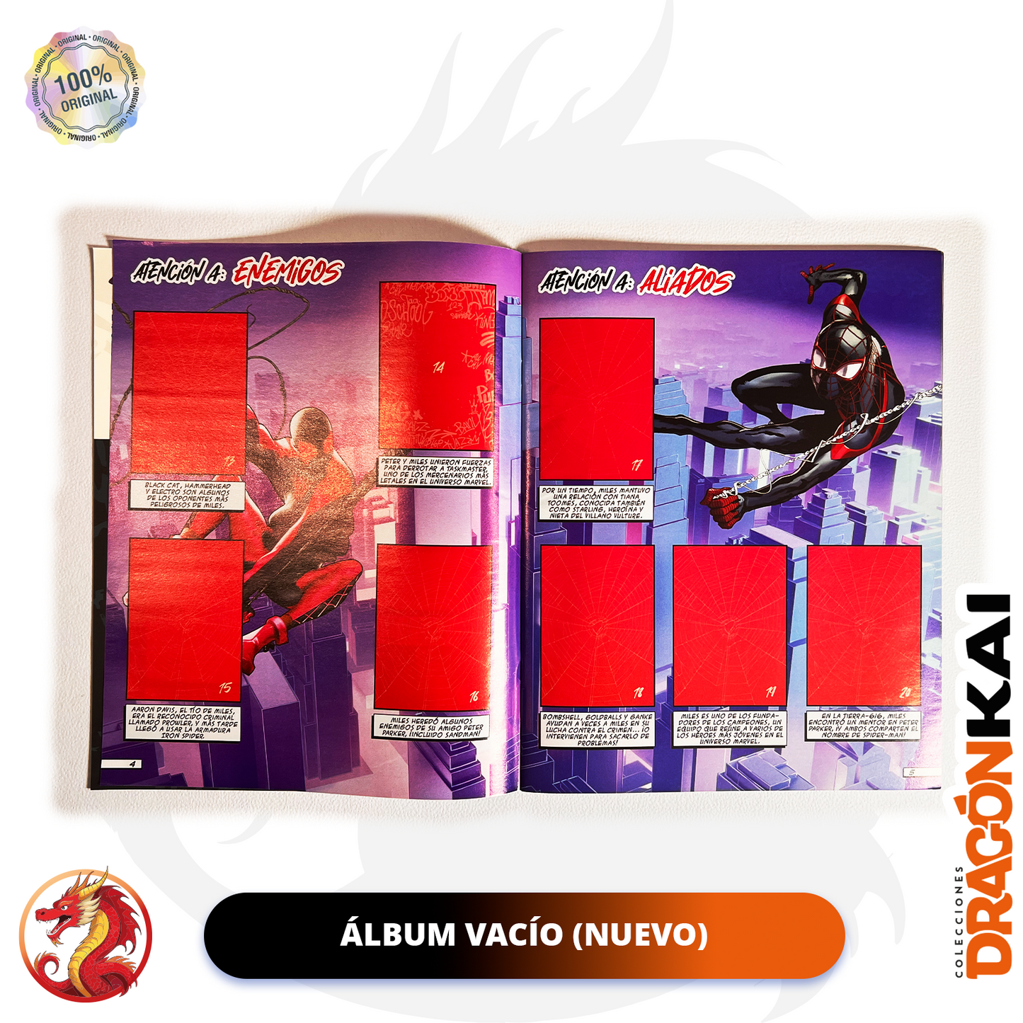 Álbum Spiderman Multiverso (Panini) + Set completo de tarjetas y estampas a pegar
