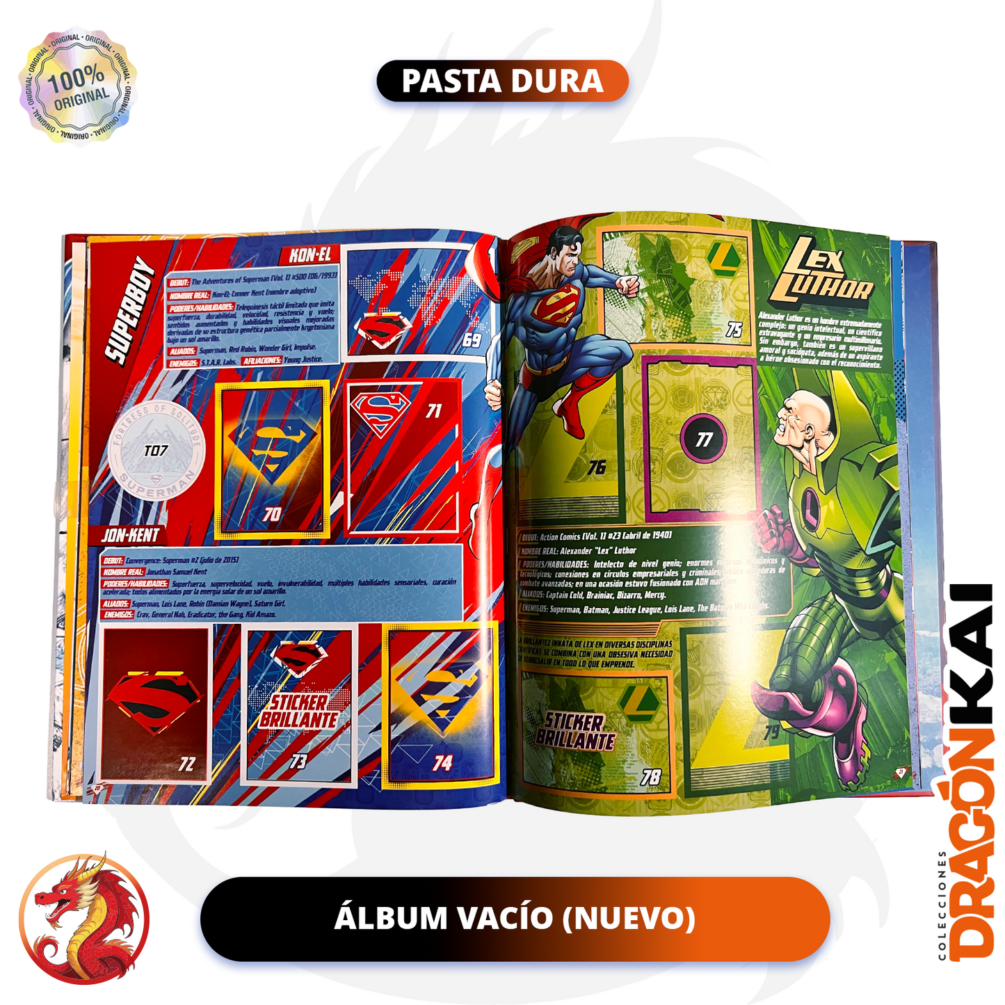 Álbum Pasta Dura Superman (Editorial Berlín) + Set completo a pegar