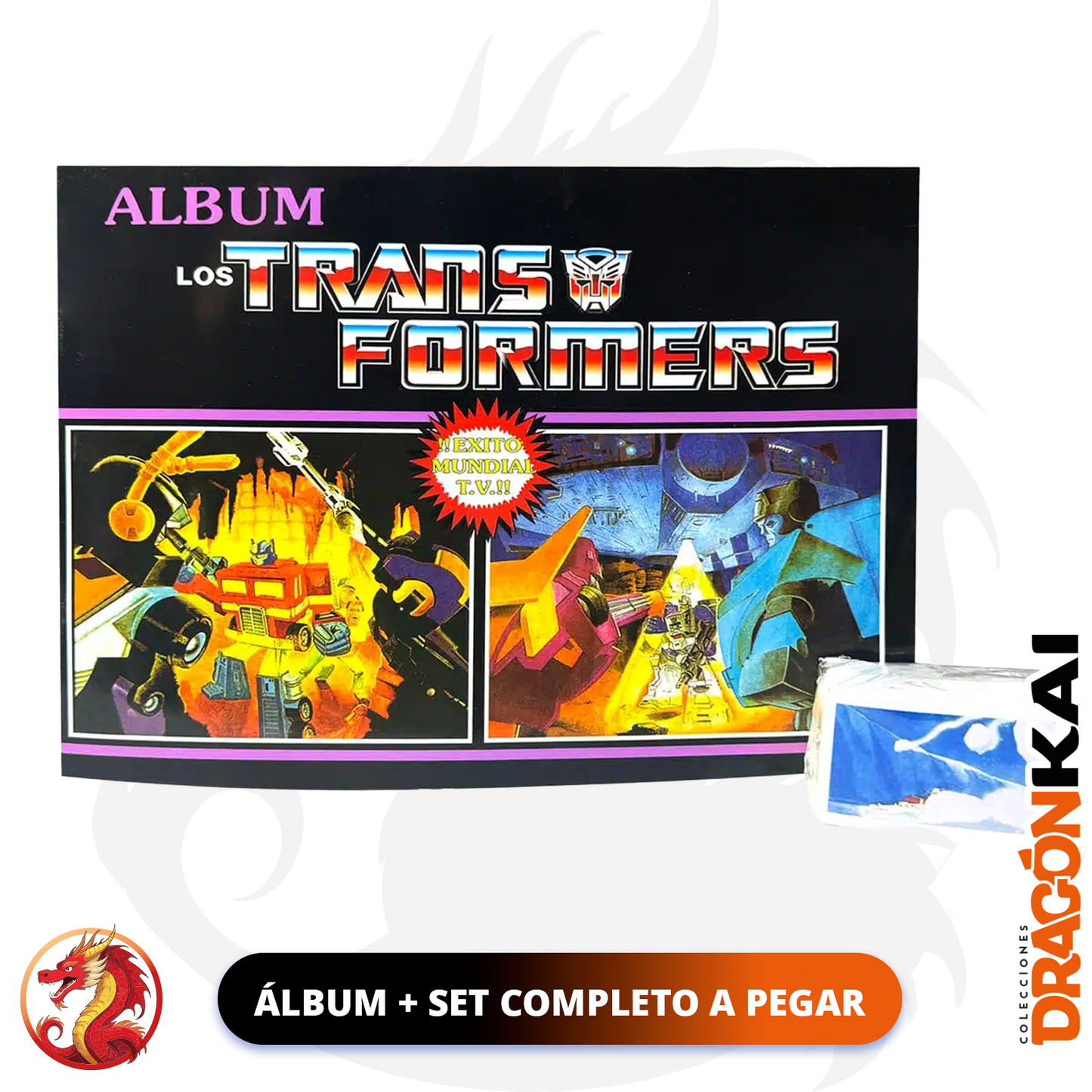 Álbum Los Transformers + Set completo a pegar