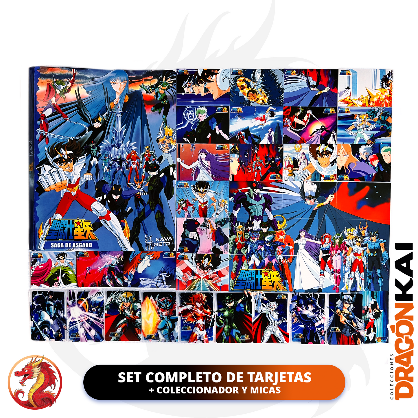 Tarjetas Caballeros del Zodiaco Vol. 4 - Saga de Asgard | Set Completo + Coleccionador