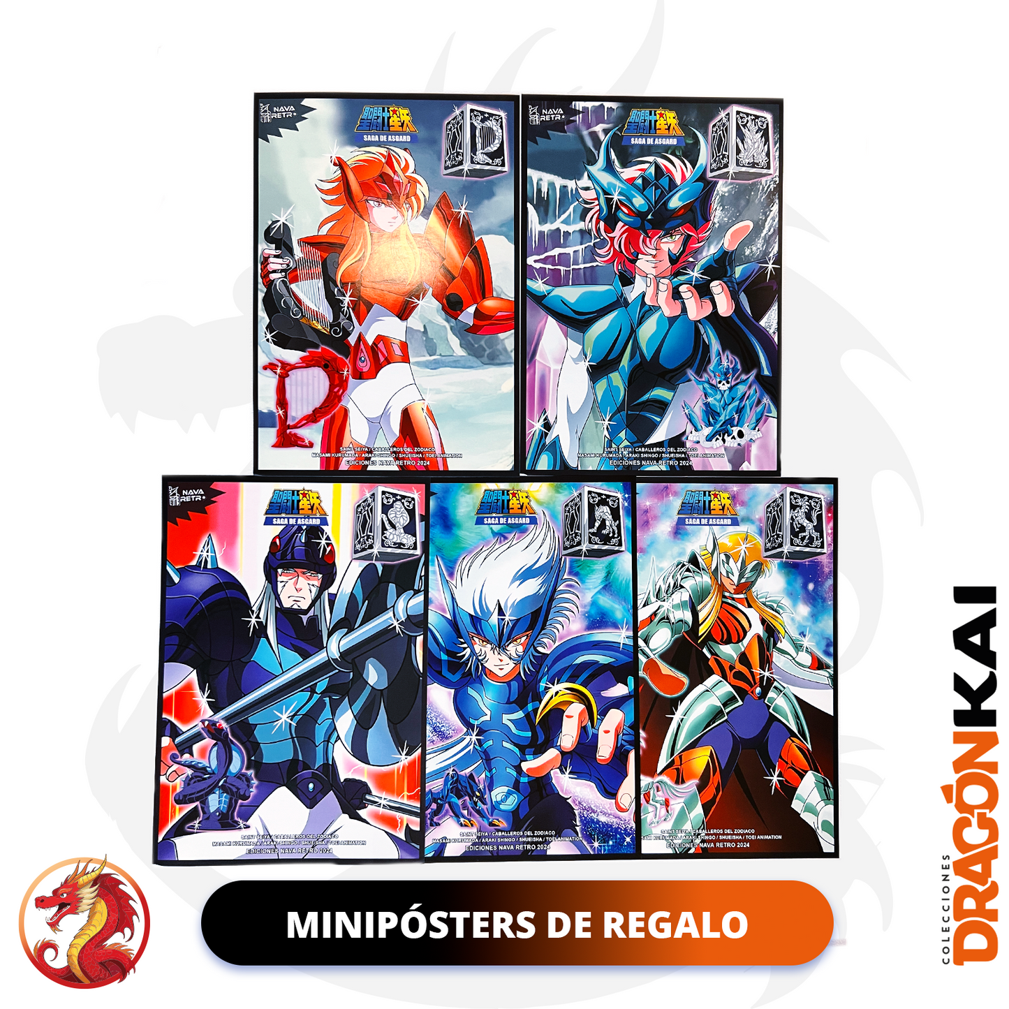 Tarjetas Caballeros del Zodiaco Vol. 4 - Saga de Asgard | Set Completo + Coleccionador