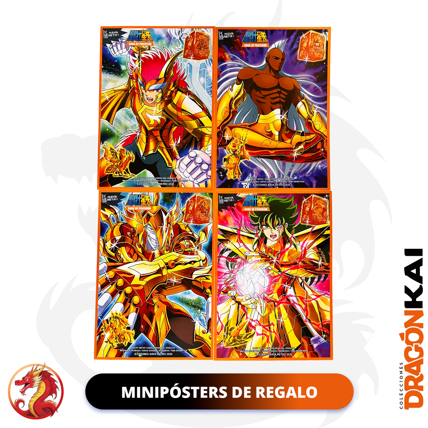 Tarjetas Caballeros del Zodiaco Vol. 5 - Saga de Poseidón | Set Completo + Coleccionador