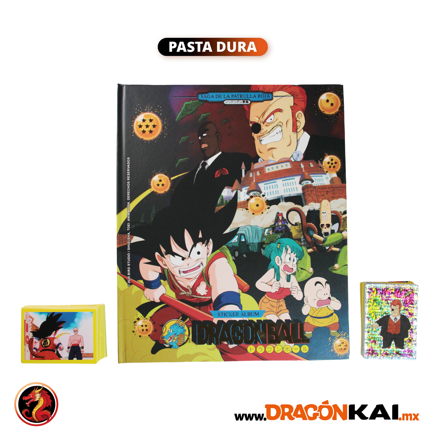 Álbum Pasta Dura Dragon Ball 2: Saga de la Patrulla Roja + Set completo y tazos
