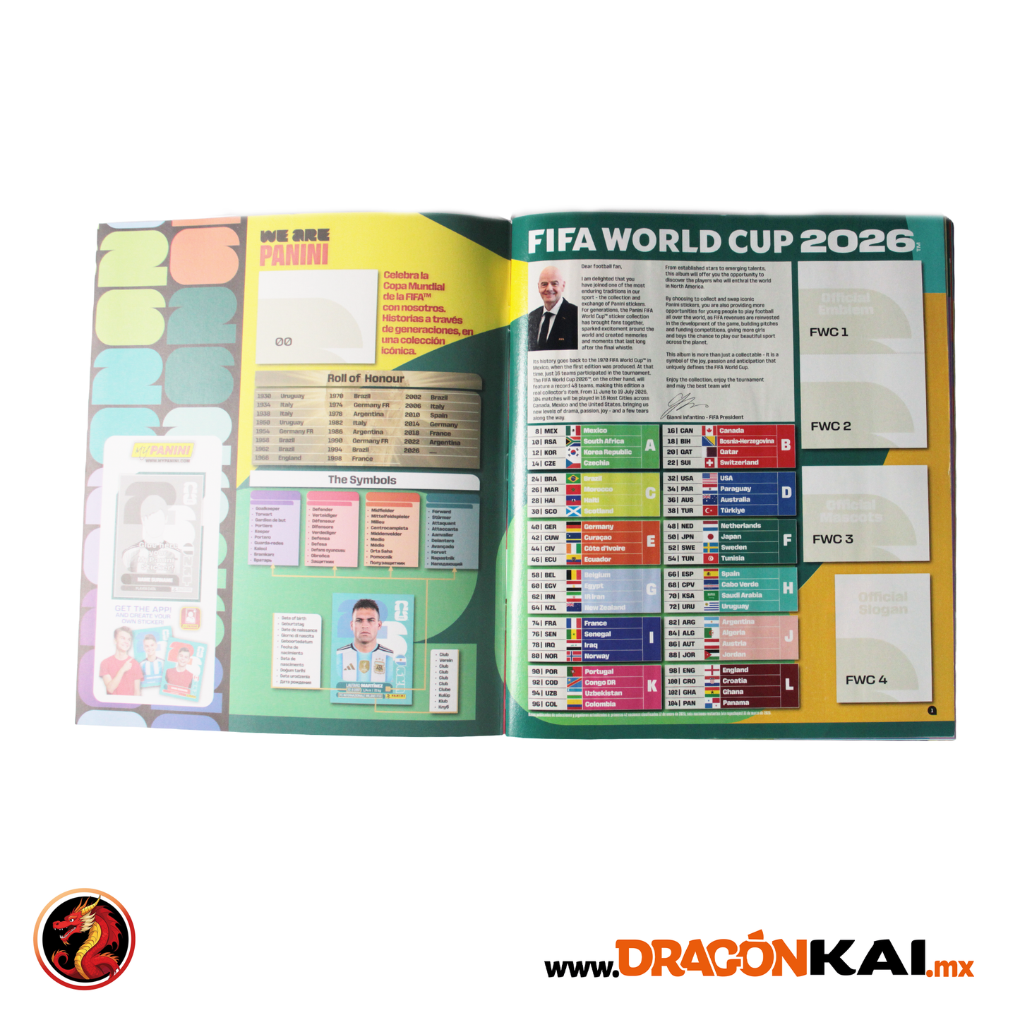 Álbum Oficial Mundial 2026 (Panini) Versión Internacional