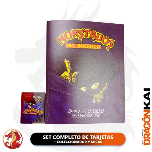 Colección de Tarjetas Monstruos de Bolsillo. Set completo + Álbum coleccionador