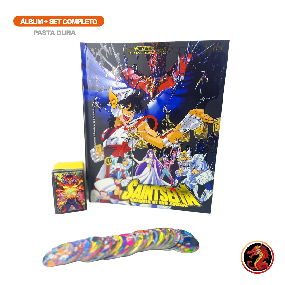 Álbum Pasta Dura Caballeros del Zodiaco Vol. 2: Saga Santuario Santos de Plata + Set completo
