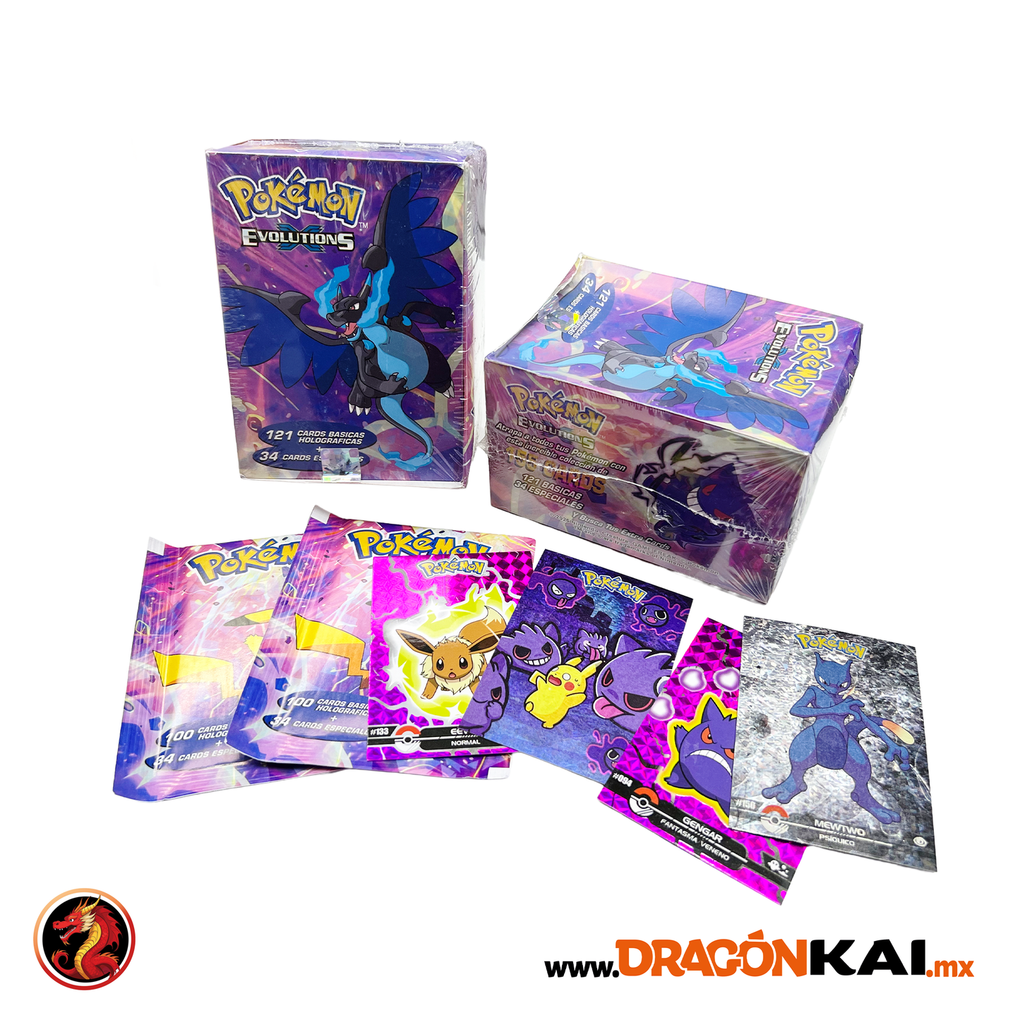 Tarjetas Pokemon Evolutions. 50 Sobres + 4 Limitadas
