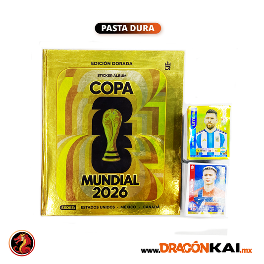 Álbum Pasta Dura Dorado Copa Mundial 2026 (Editorial 3 Reyes) + Set completo a pegar
