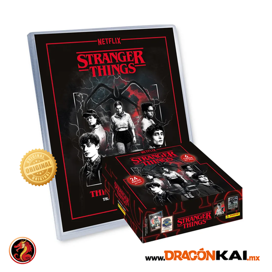 Colección Stranger Things. Coleccionador con 2 sobres + Caja con 24 sobres.