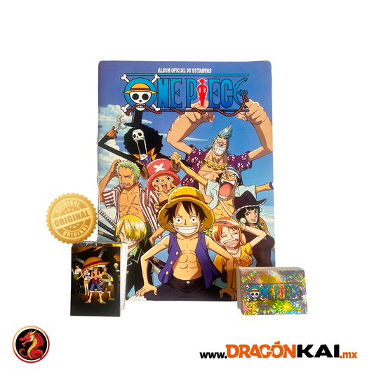 Álbum One Piece 1 (Panini 2021) + Set completo de tarjetas y estampas a pegar
