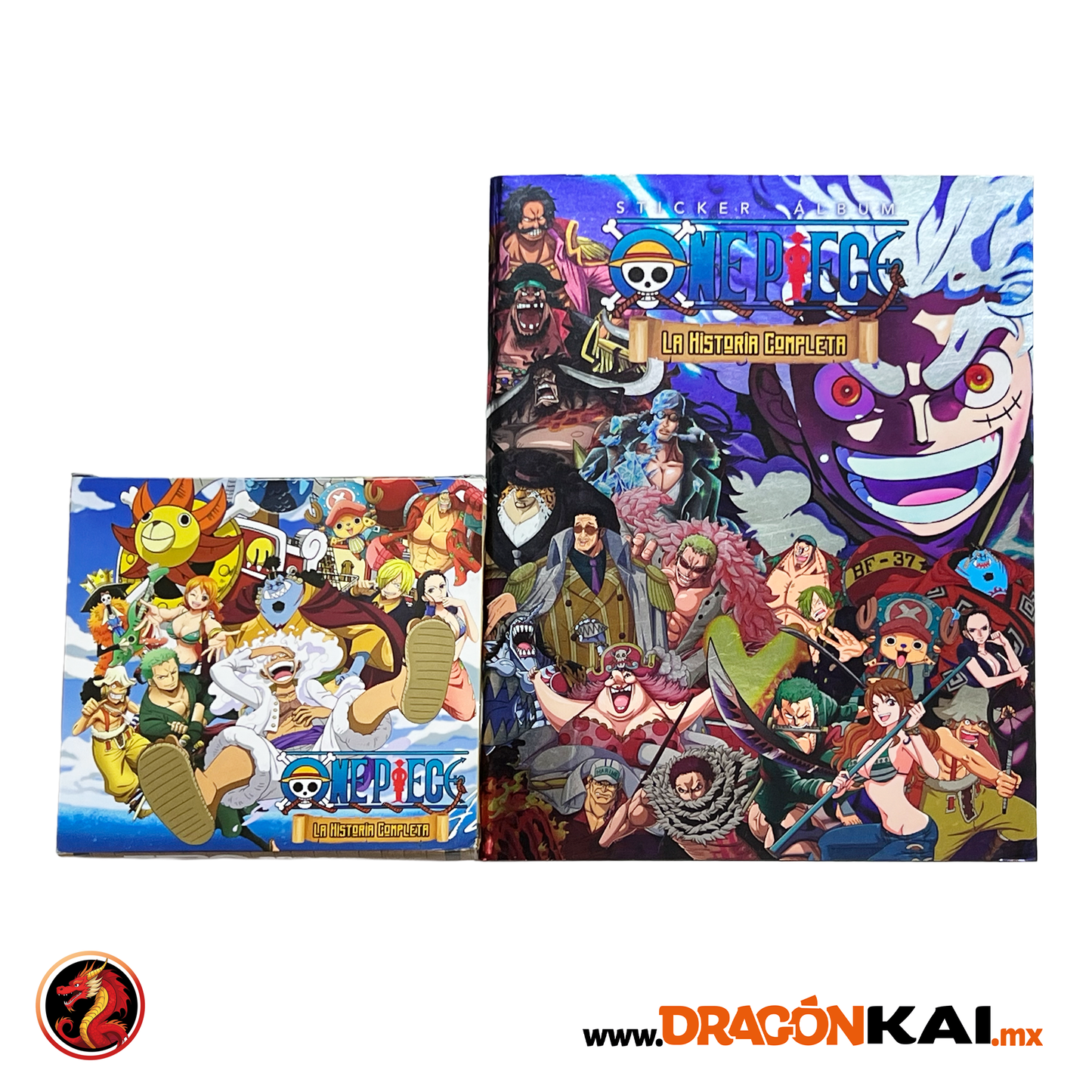Álbum One Piece: La Historia Completa + Set completo a pegar y Caps