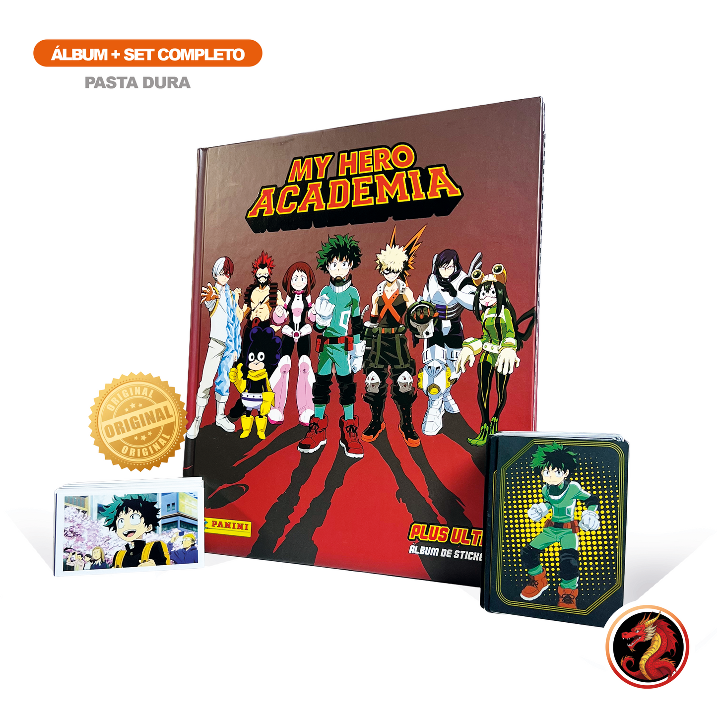 Álbum Pasta Dura My Hero Academia (Panini) + Set completo a pegar y tarjetas