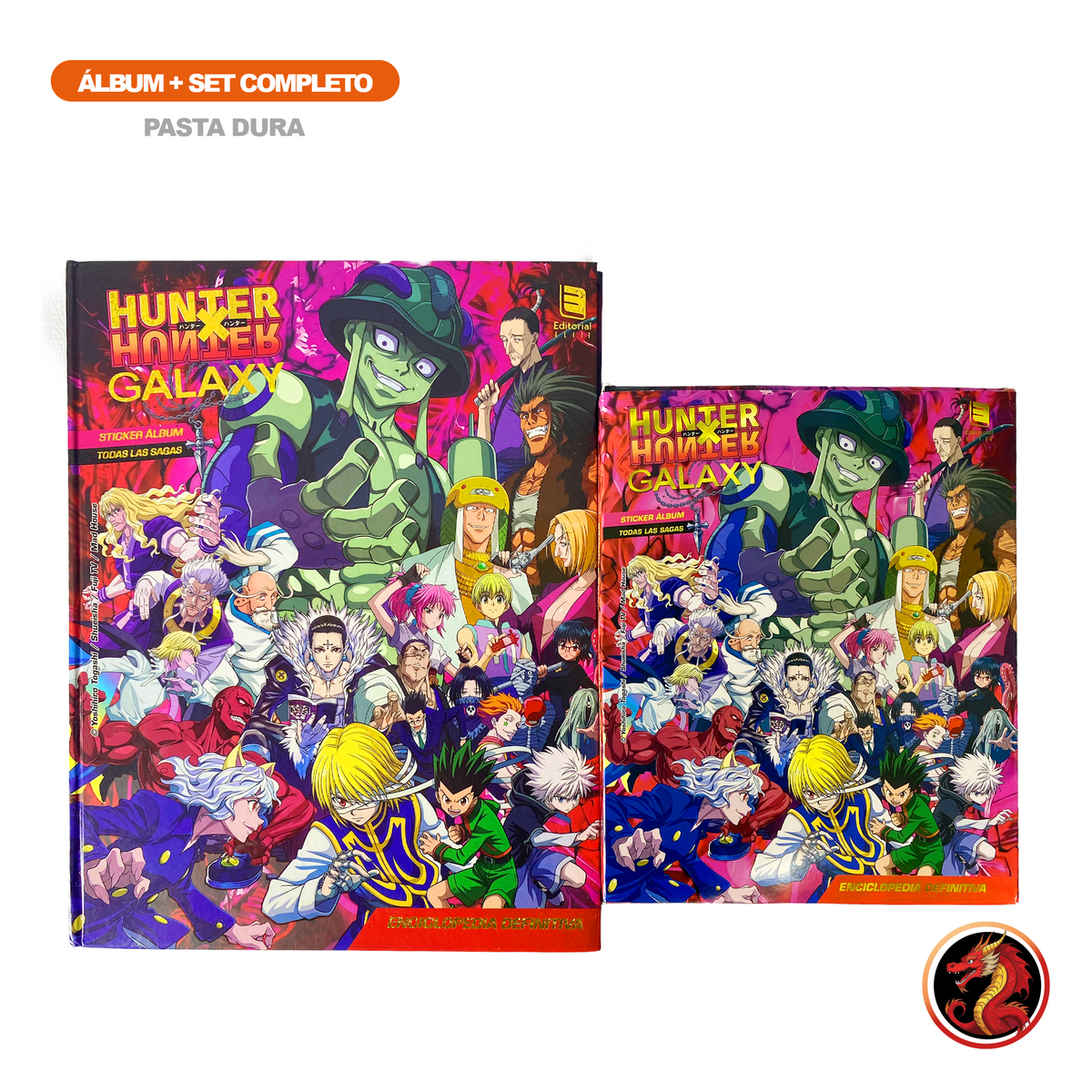 Álbum Pasta Dura Enciclopedia Galaxy Hunter x Hunter + Set Completo
