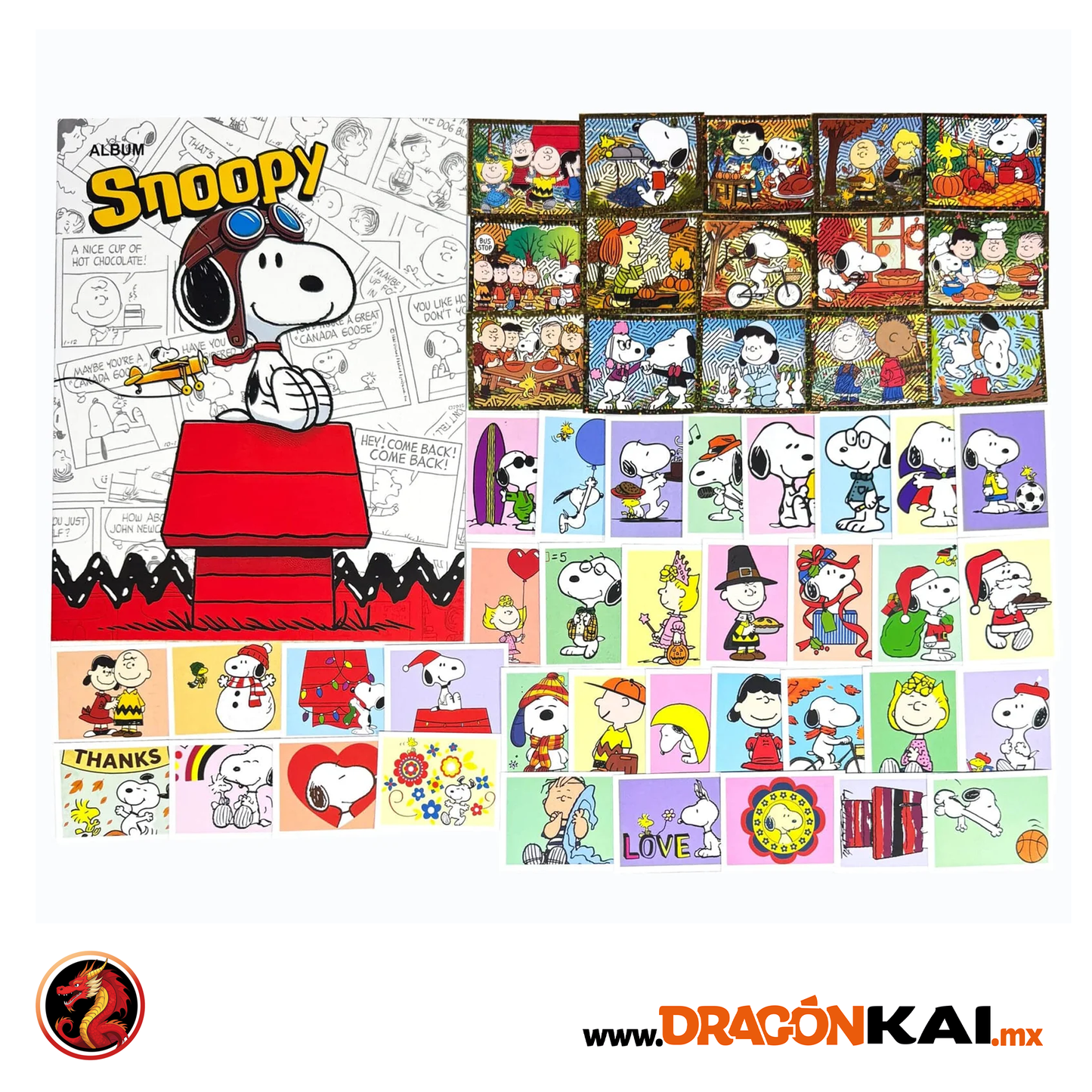 Álbum Snoopy + Set completora pegar