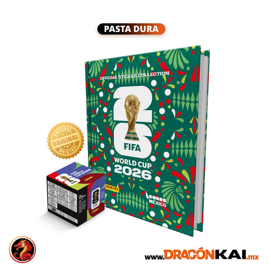 Álbum Pasta Dura Mundial 2026 (Panini) + Caja de 100 sobres