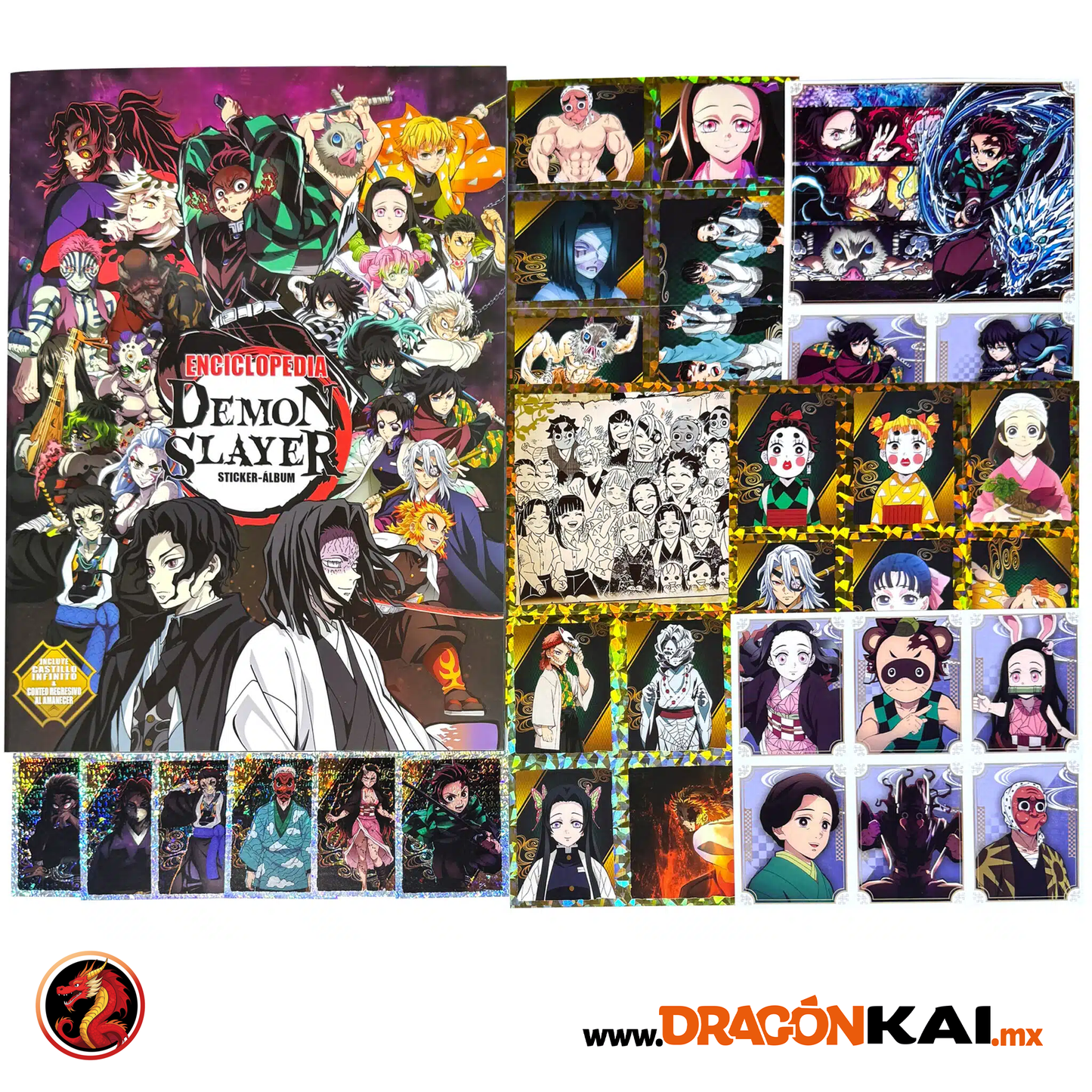 Álbum Enciclopedia Demon Slayer (Editorial Zero) + Set completo a pegar