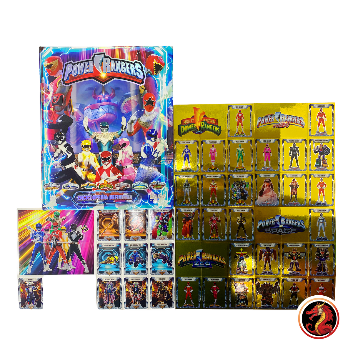 Álbum Pasta Dura - Enciclopedia Power Rangers + Set Completo a pegar