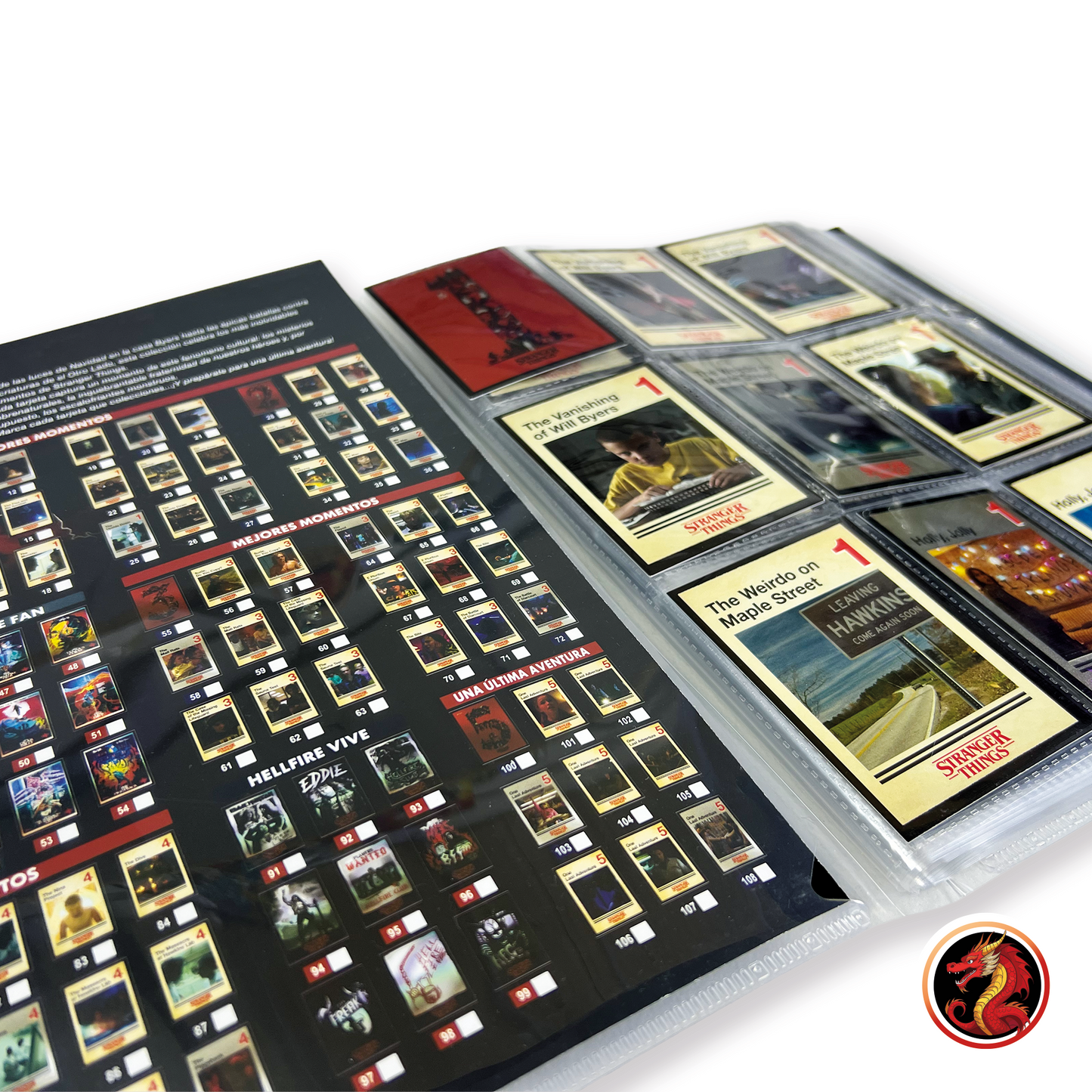 Colección completa de tarjetas Stranger Things + Coleccionador (Panini 2026)