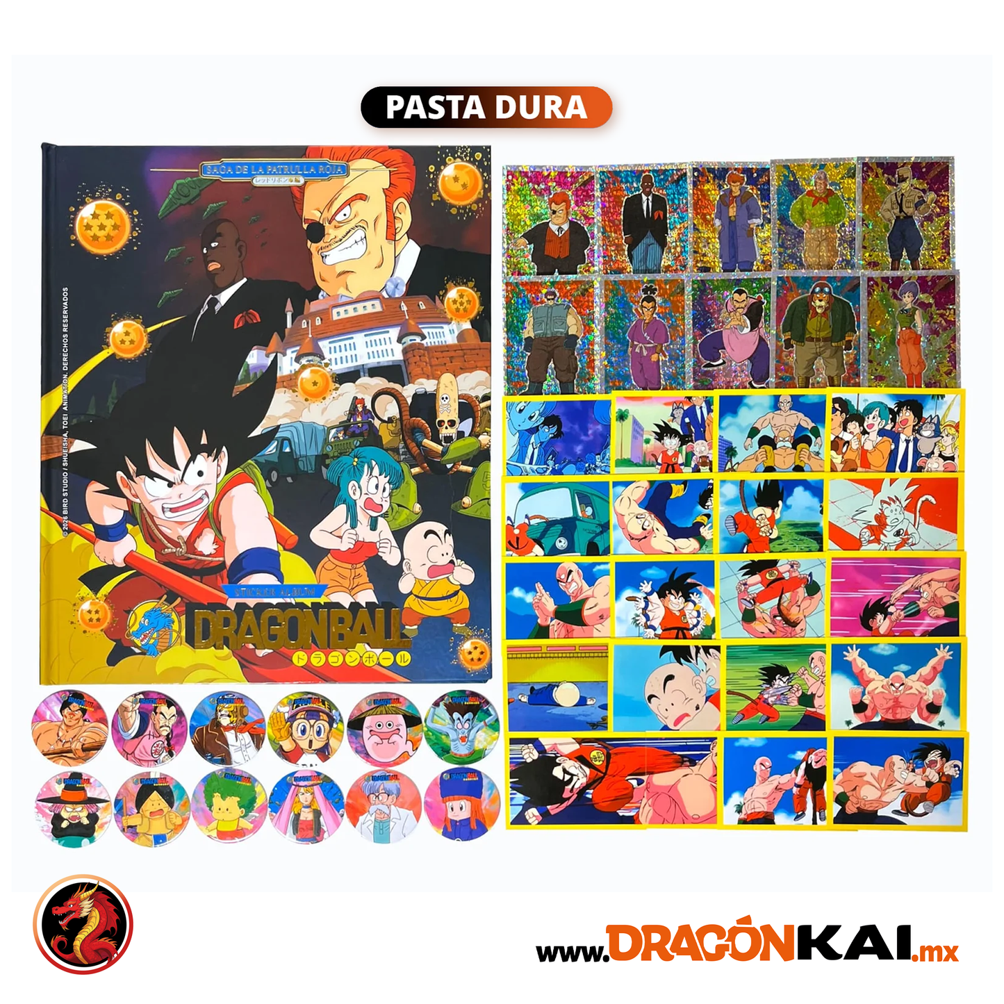 Álbum Dragon Ball 2: Saga de la Patrulla Roja + Set completo y tazos