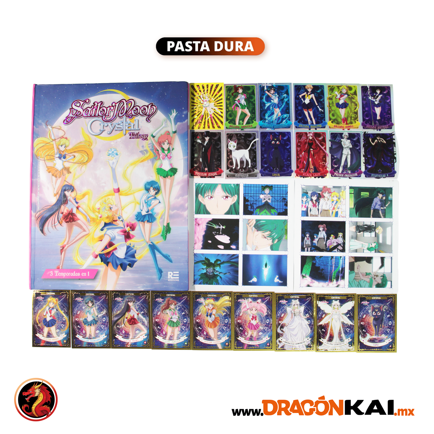 Álbum Pasta Dura Sailor Moon Crystal Trilogy + Set completo a pegar