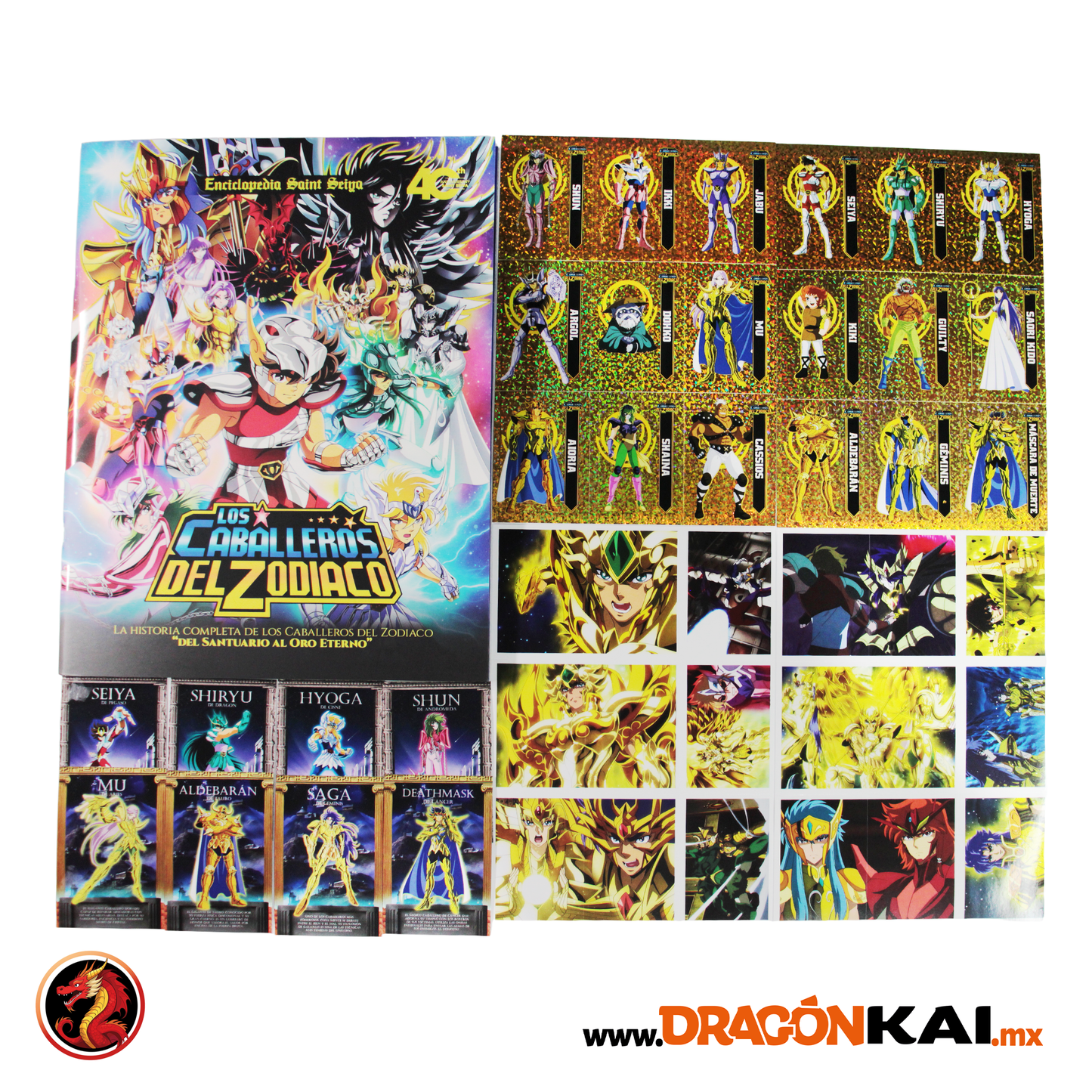 Álbum Caballeros del Zodiaco: La Historia Completa + Set completo de estampas y cards