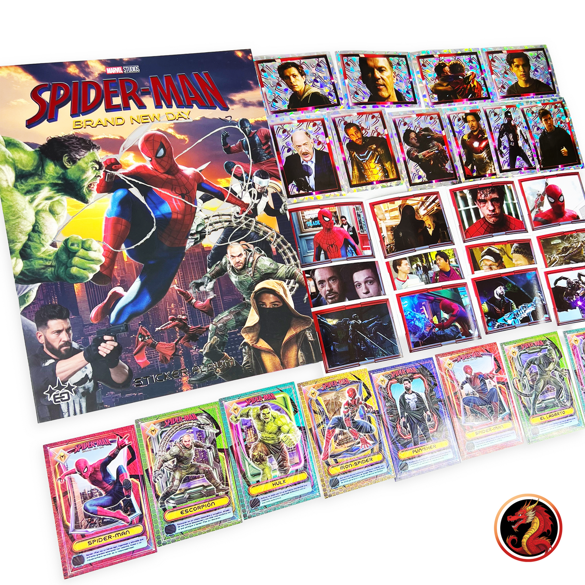Álbum Spiderman Brand New Day + Set completo de estampas y tarjetas