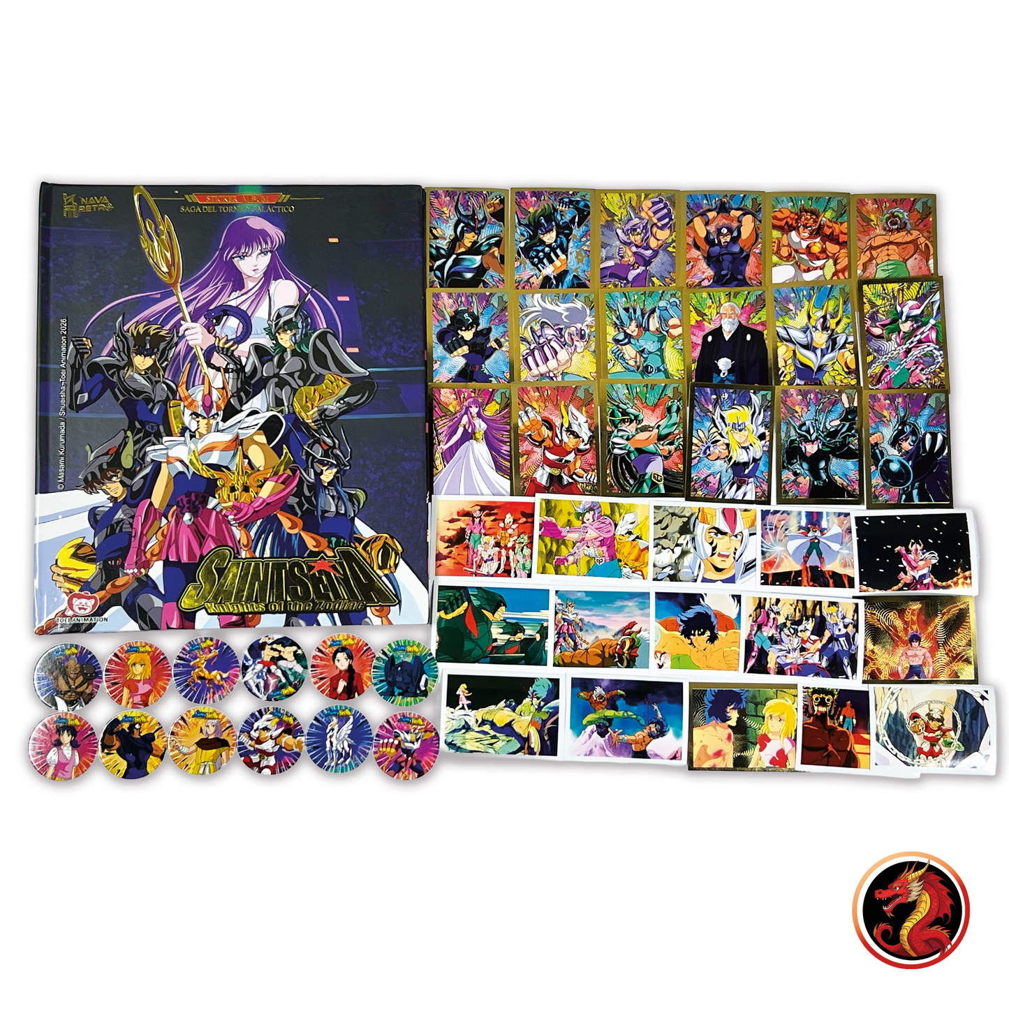 Álbum Pasta Dura Caballeros del Zodiaco: Saga del Torneo Galáctico + Set completo