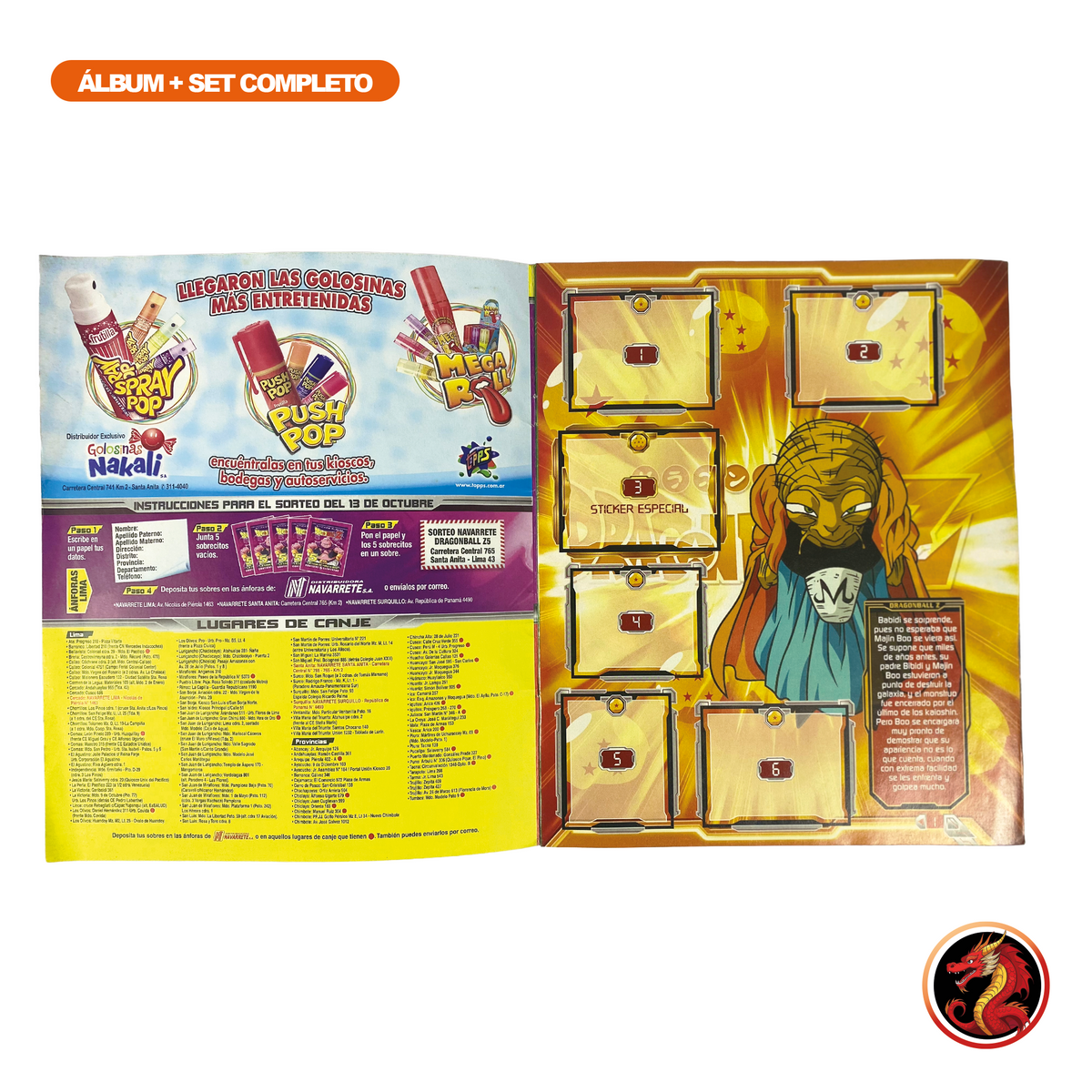 Álbum Dragon Ball: Las Películas – Original Navarrete Perú + Set Completo