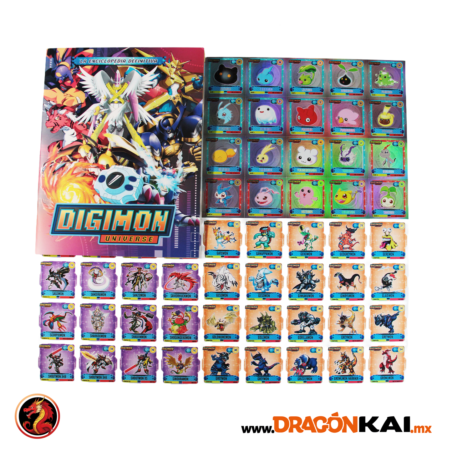 Álbum Enciclopedia Digimon Universe (Editorial Zero) + Set completo a pegar