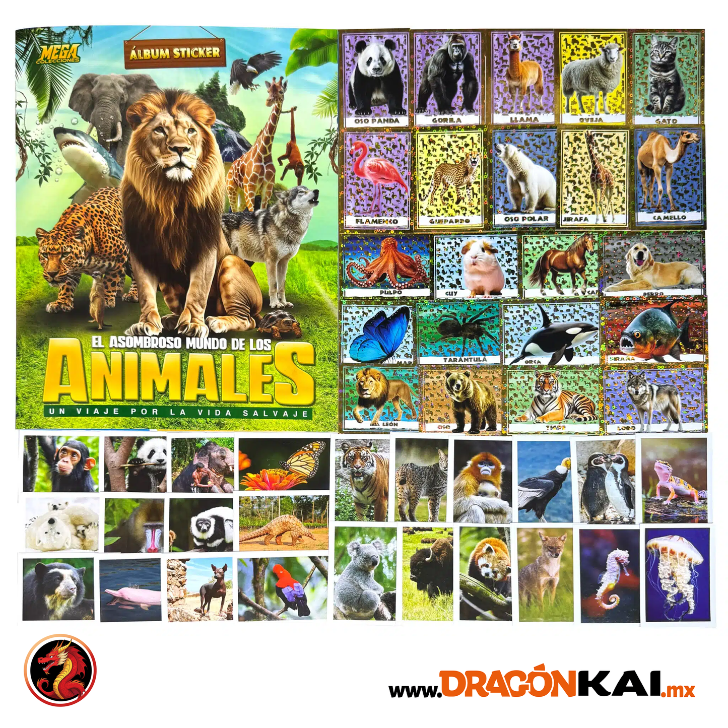 Álbum El Asombroso Mundo de los Animales + Set completo a pegar