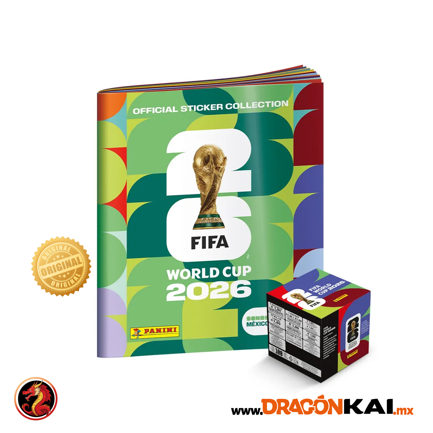 Álbum Mundial 2026 (Panini) + Caja de 100 sobres