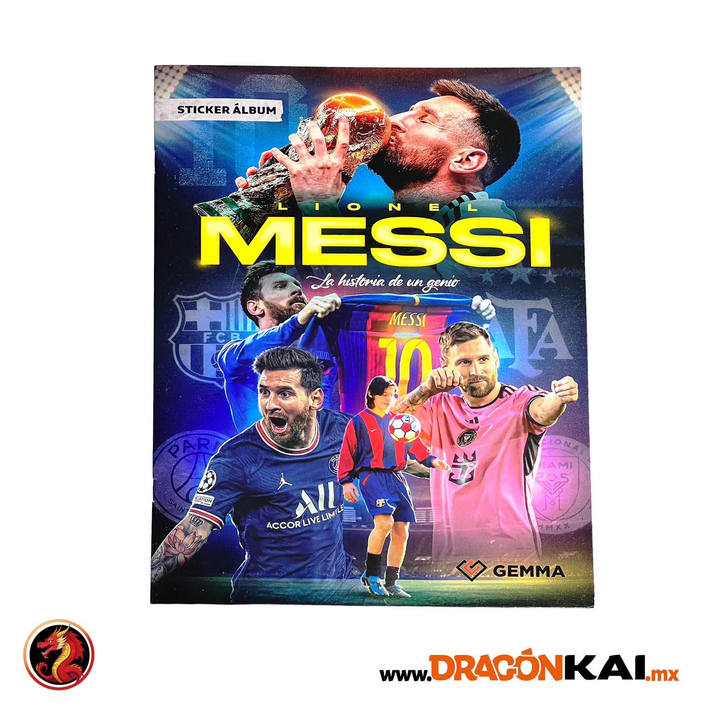 Album Lionel Messi: La Historia de un Genio + set completo a pegar