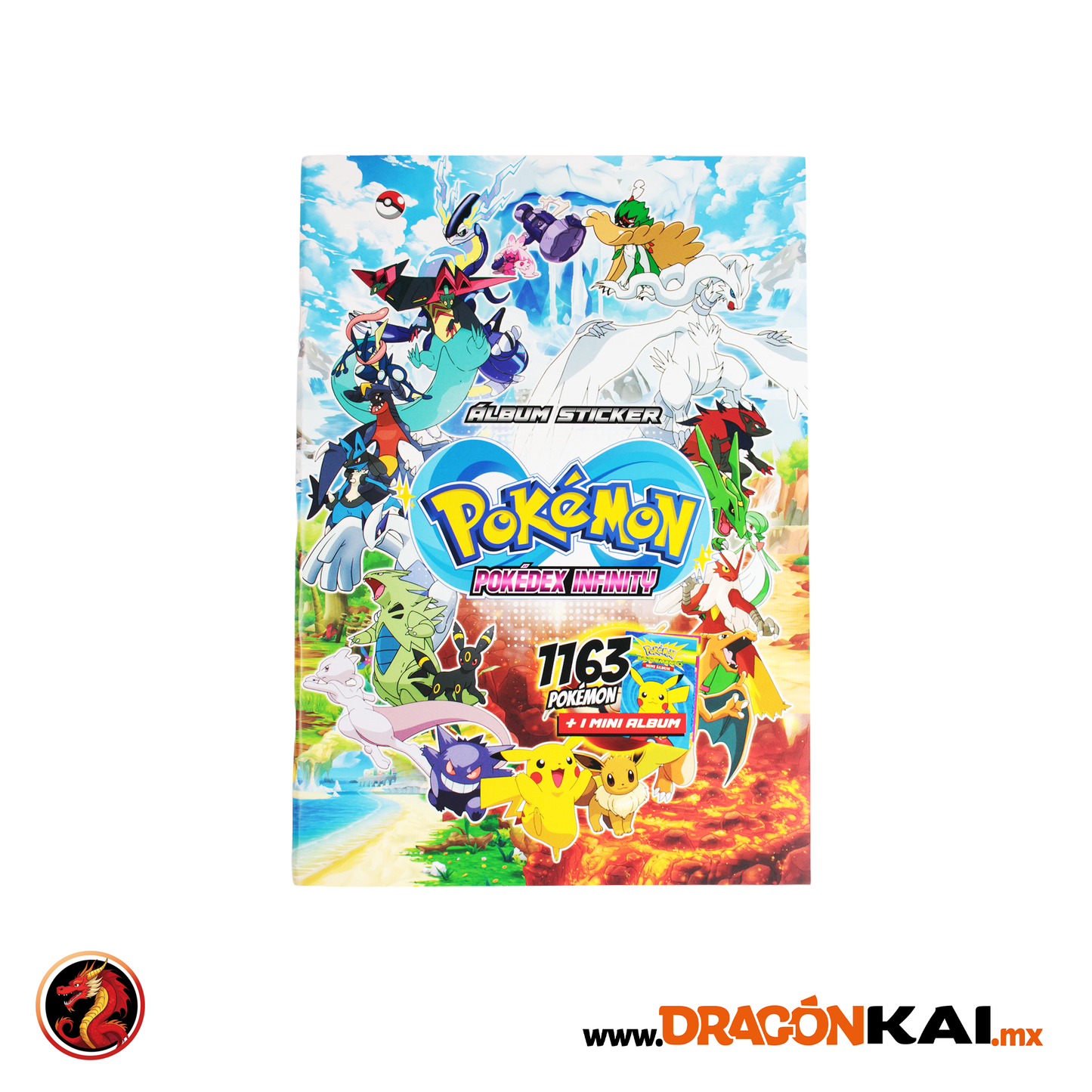 Álbum Enciclopedia Pokémon – Pokedex Infinity + Mini Álbum + Set completo a pegar