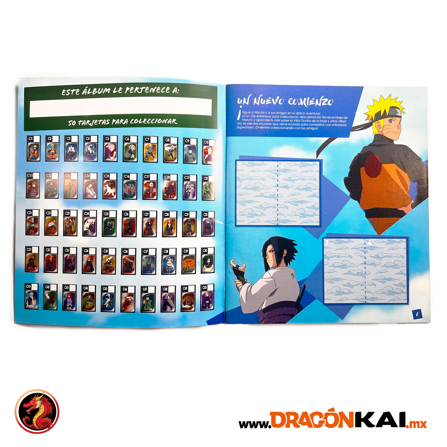 Álbum Naruto Shippuden: Un nuevo comienzo (Panini) + Set completo a pegar