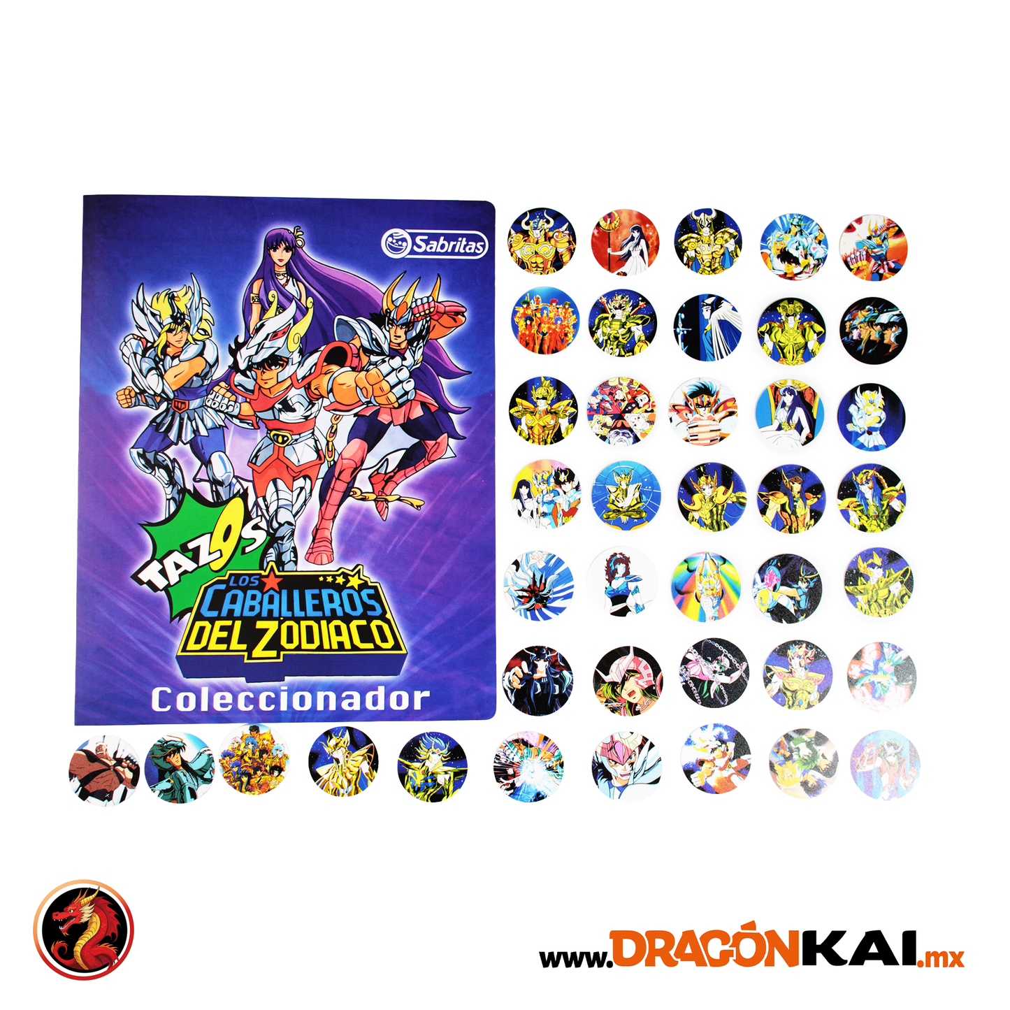 Tazos Caballeros del Zodiaco Clásicos (Custom) + Coleccionador