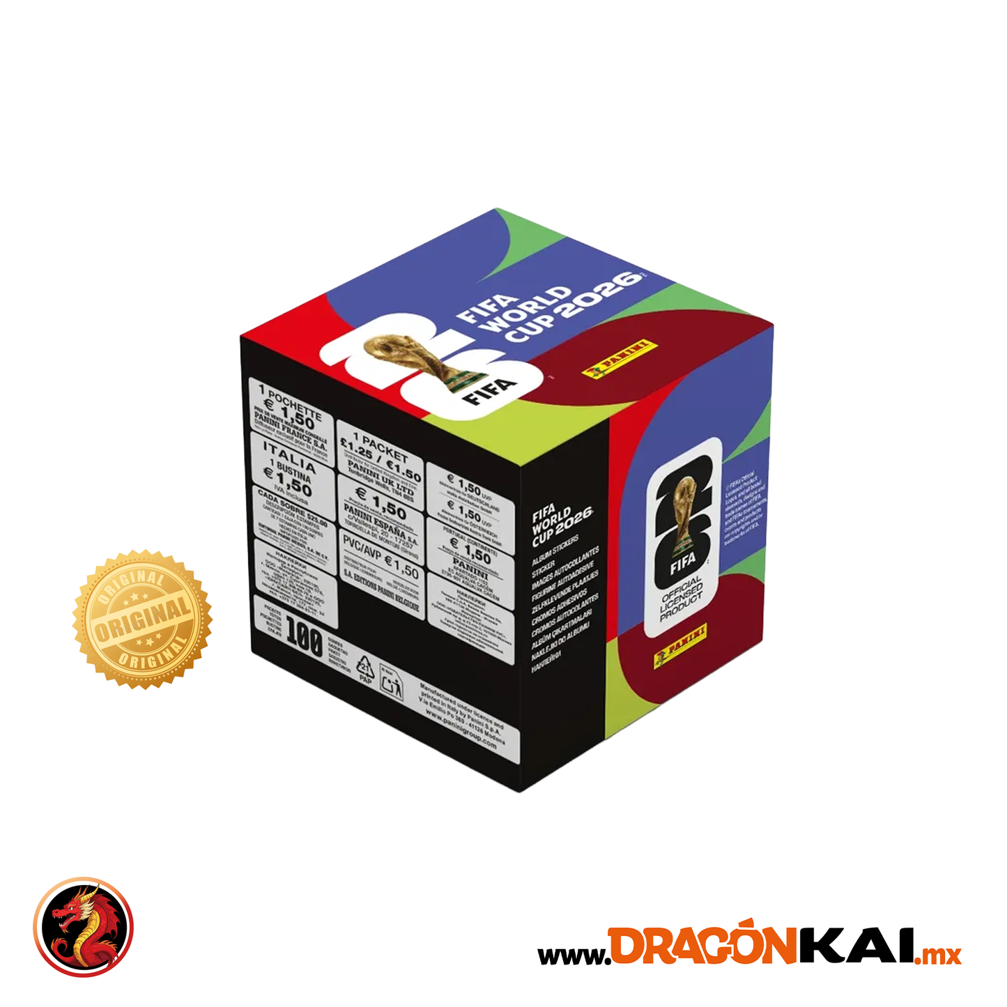 Álbum Mundial 2026 (Panini) + Caja de 100 sobres