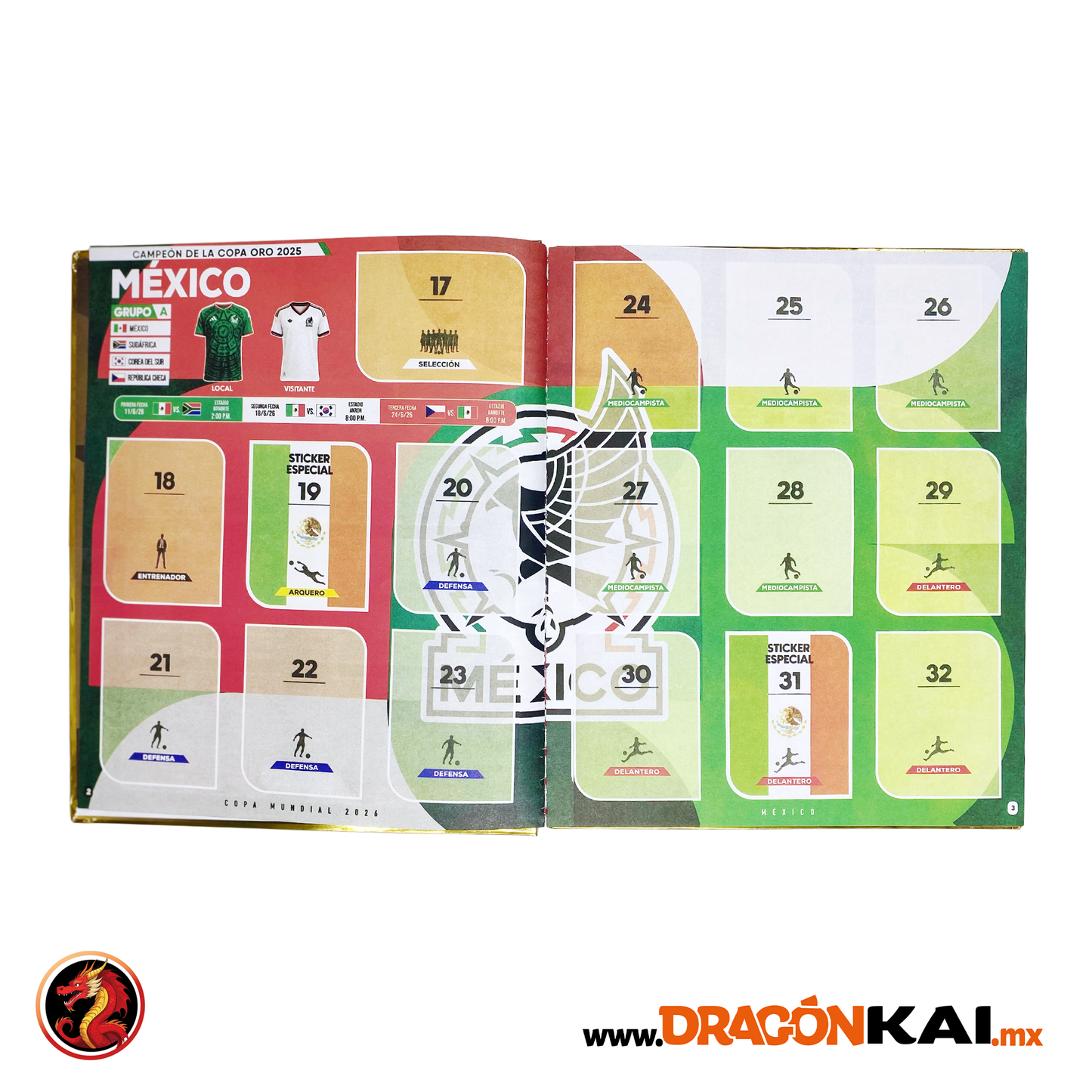 Álbum Pasta Dura Dorado Copa Mundial 2026 (Editorial 3 Reyes) + Set completo a pegar