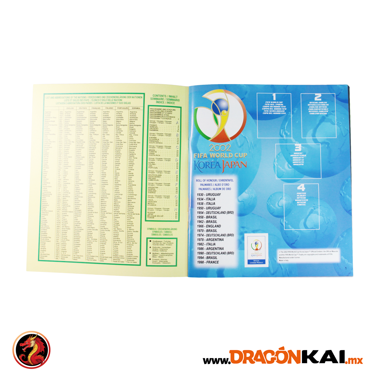 Álbum Korea Japan 2002 (Re. Panini) + Set completo a pegar