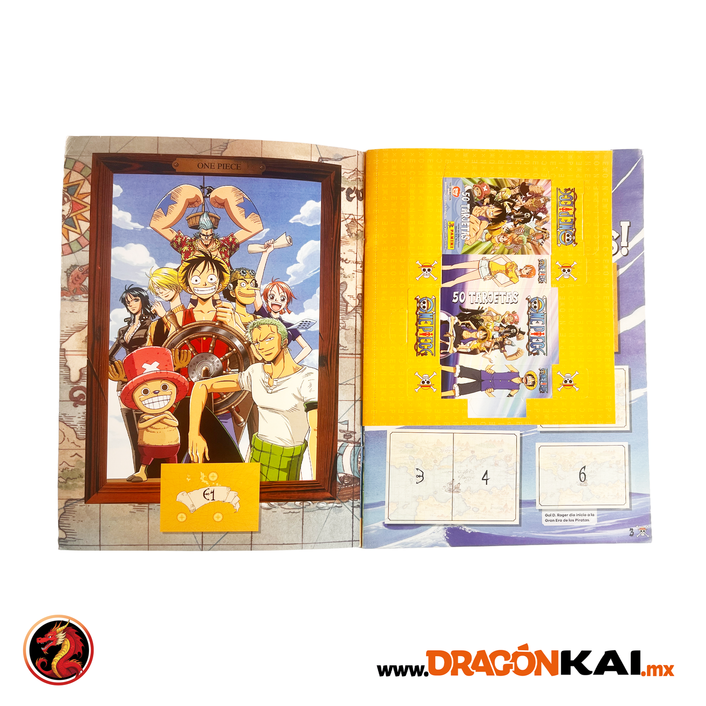 Álbum One Piece 1 (Panini 2021) + Set completo de tarjetas y estampas a pegar