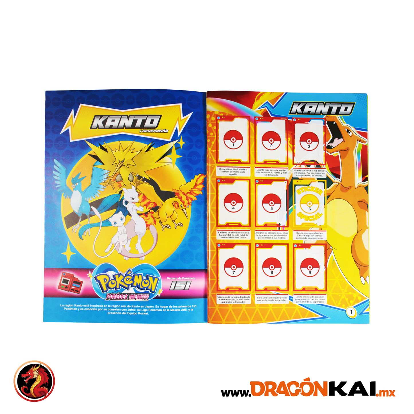 Álbum Enciclopedia Pokémon – Pokedex Infinity + Mini Álbum + Set completo a pegar