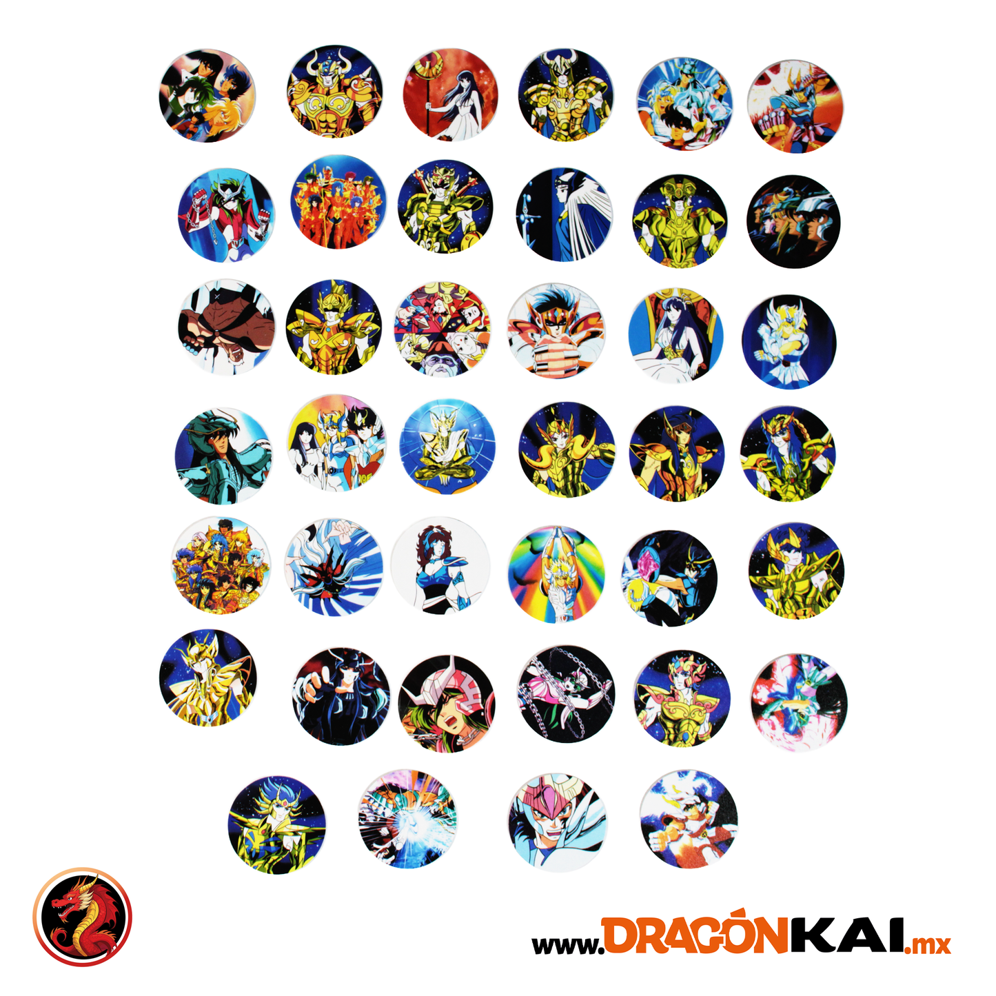 Tazos Caballeros del Zodiaco Clásicos (Custom) + Coleccionador
