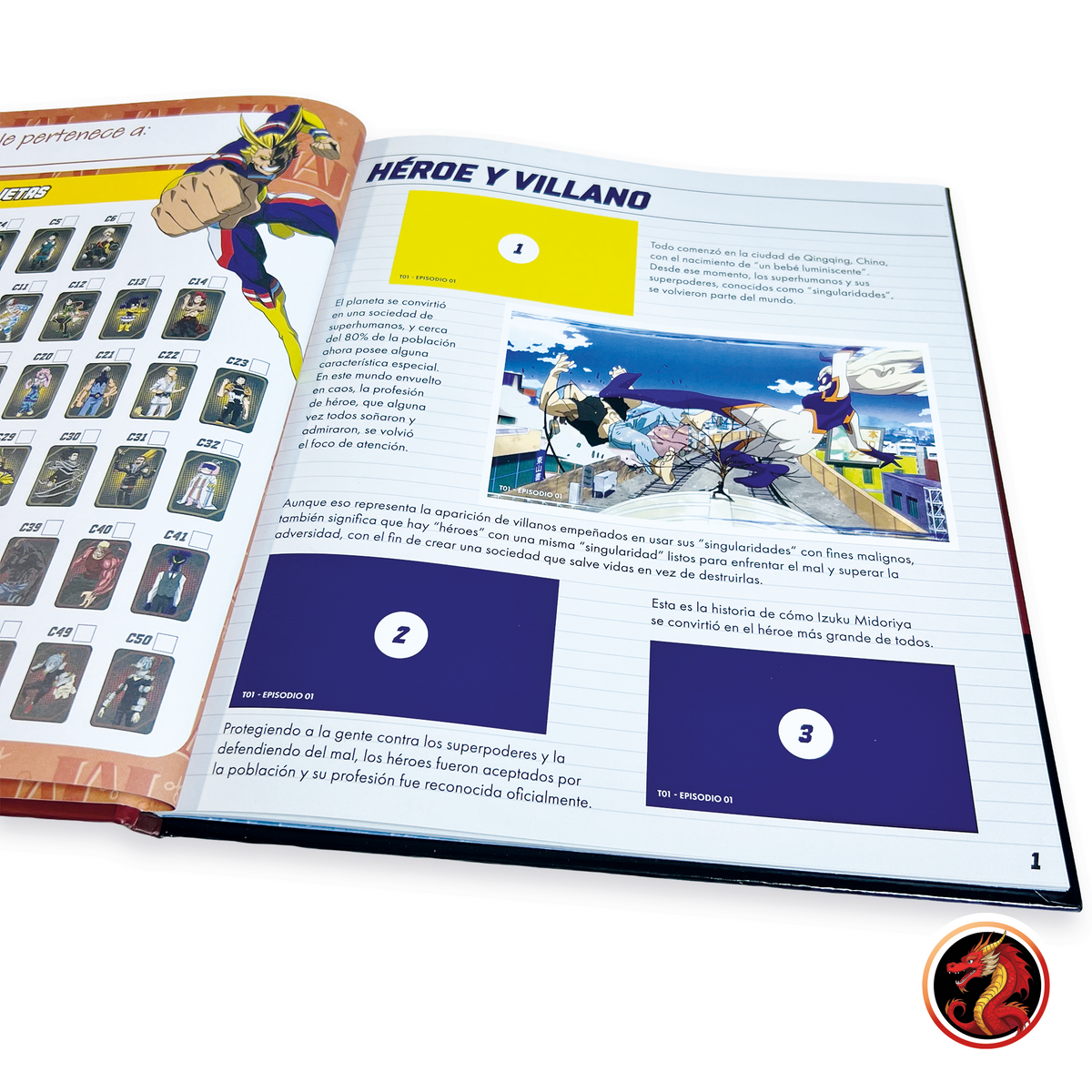 Álbum Pasta Dura My Hero Academia (Panini) + Set completo a pegar y tarjetas