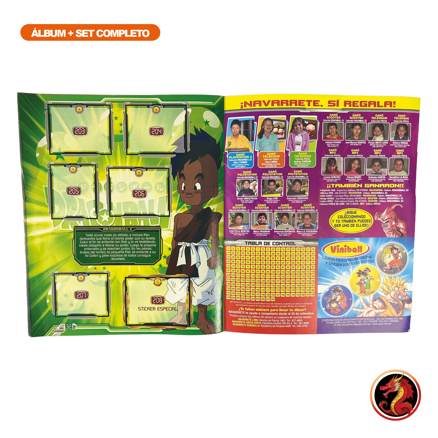 Álbum Dragon Ball Z 5 – Reedición Original Navarrete + Set Completo