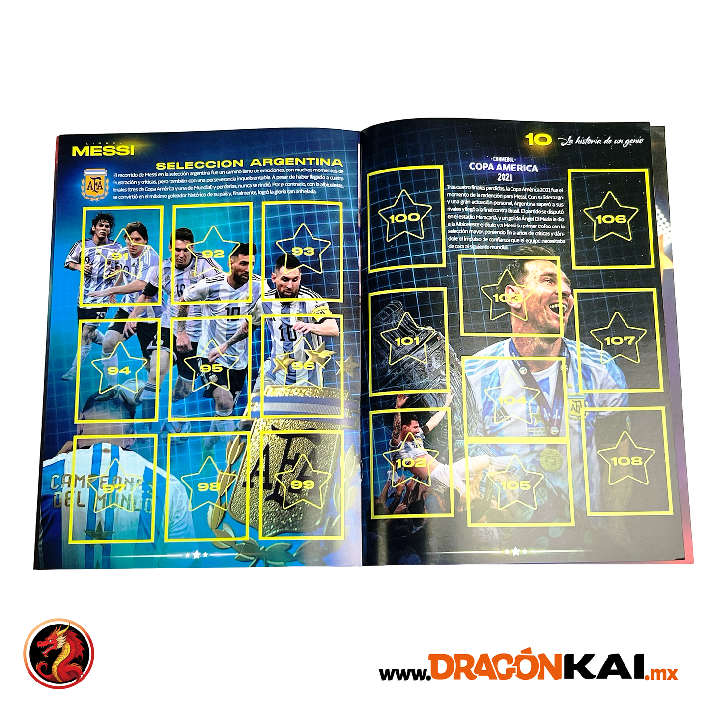 Album Lionel Messi: La Historia de un Genio + set completo a pegar