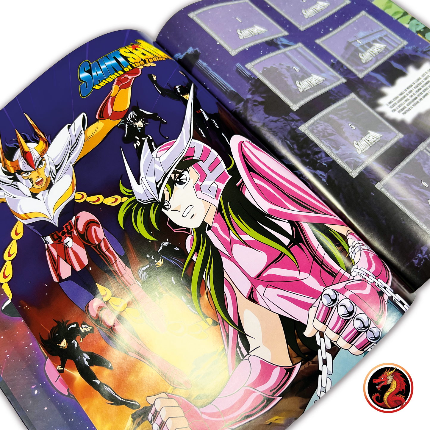 Álbum Pasta Dura Caballeros del Zodiaco: Saga del Torneo Galáctico + Set completo