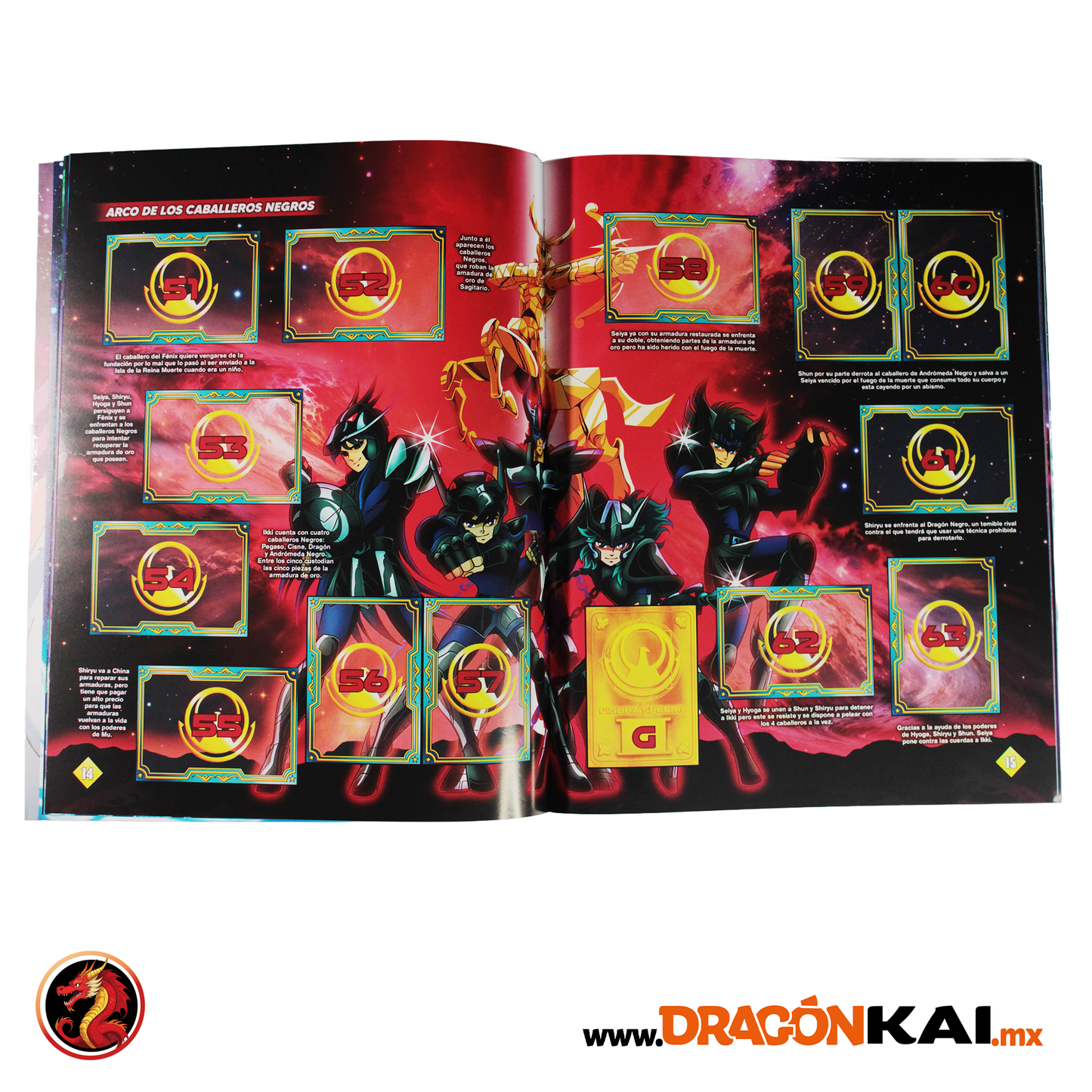 Álbum Caballeros del Zodiaco: La Historia Completa + Set completo de estampas y cards