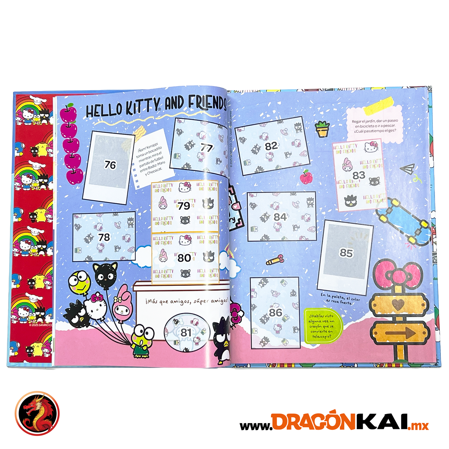 Álbum Pasta Dura HELLO KITTY AND FRIENDS (Panini) + Set completo a pegar