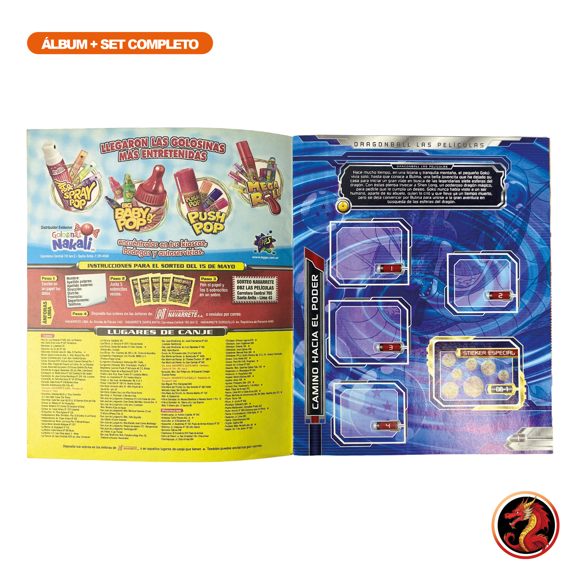 Álbum Dragon Ball Z 5 – Reedición Original Navarrete + Set Completo